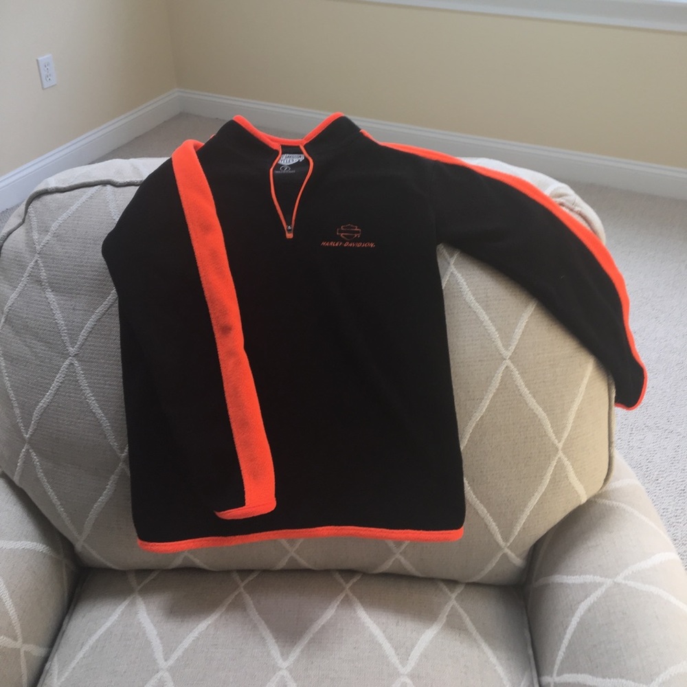 Gently worn kids Harley Davidson pullover fleece